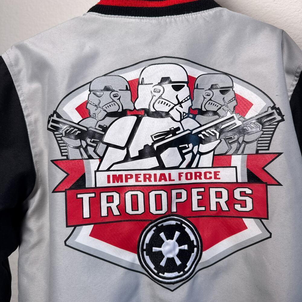 Disney Store Star Wars Imperial Stormtrooper Varsity Jacket Kids Size 4 - Picture 9 of 12